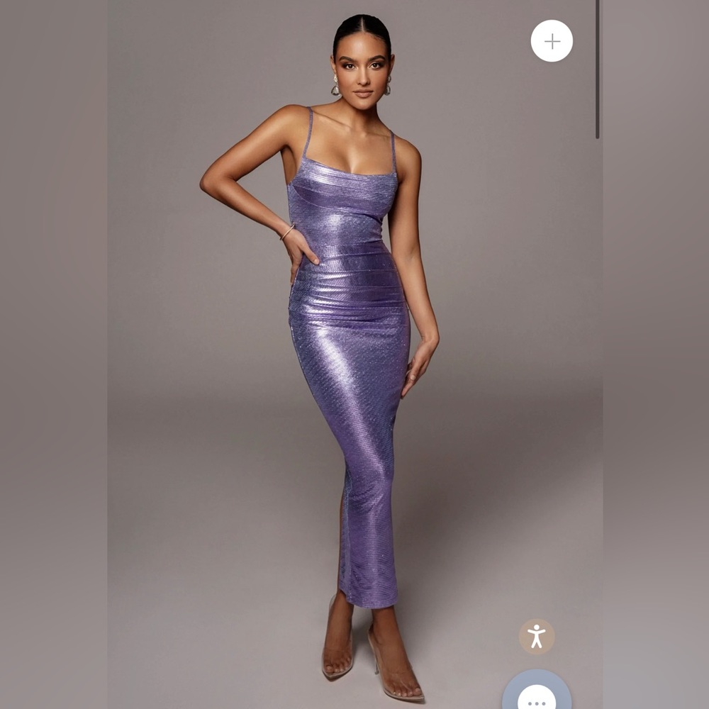 JLUXLABEL label PURPLE RUBI COWL NECK COCKTAIL DRESS